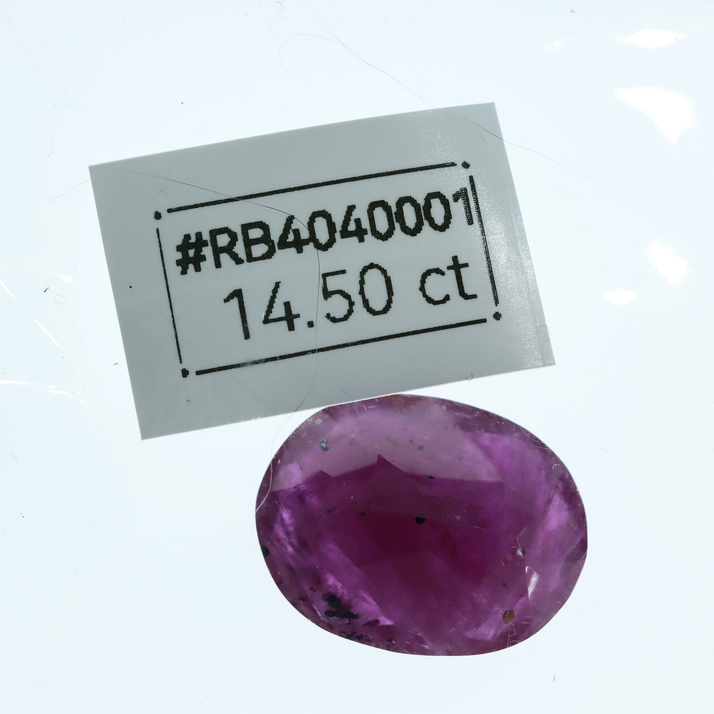 Pinkish Red Oval Ruby 14.5ct