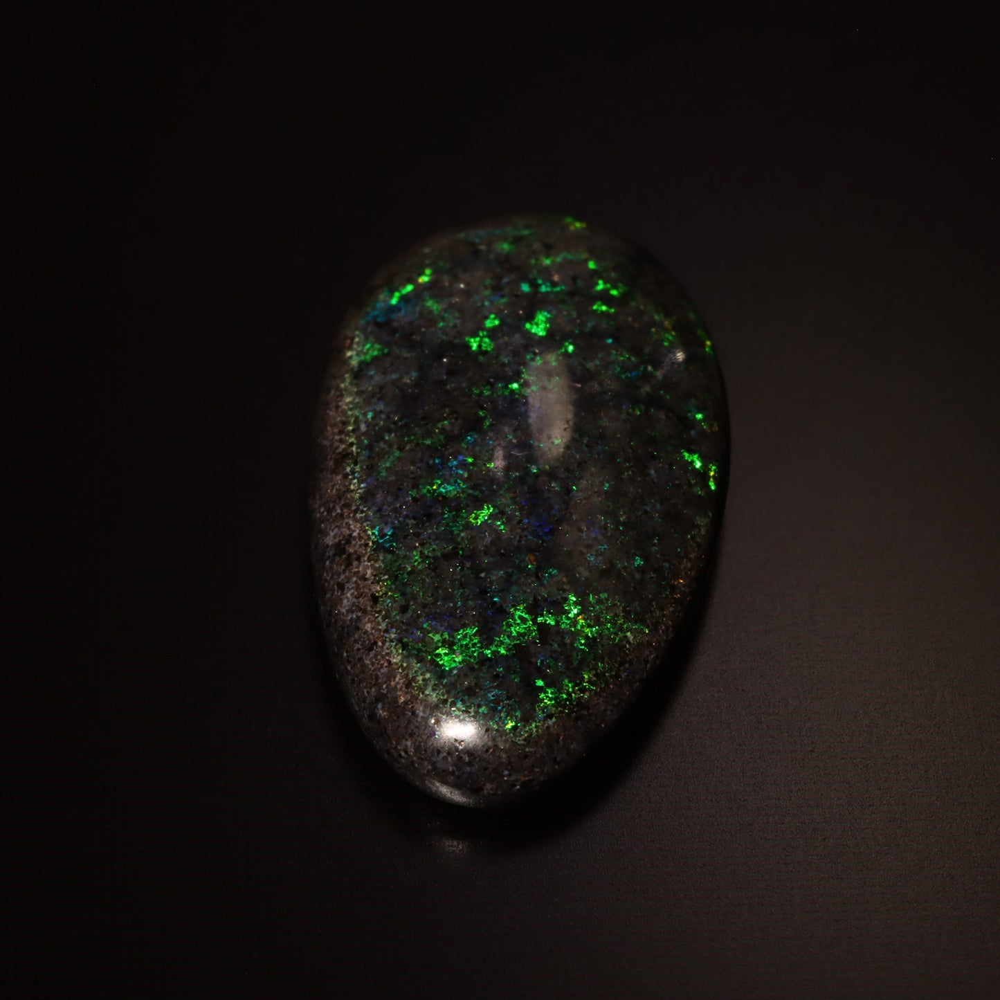 Oval Black Matrix Opal 7.96ct