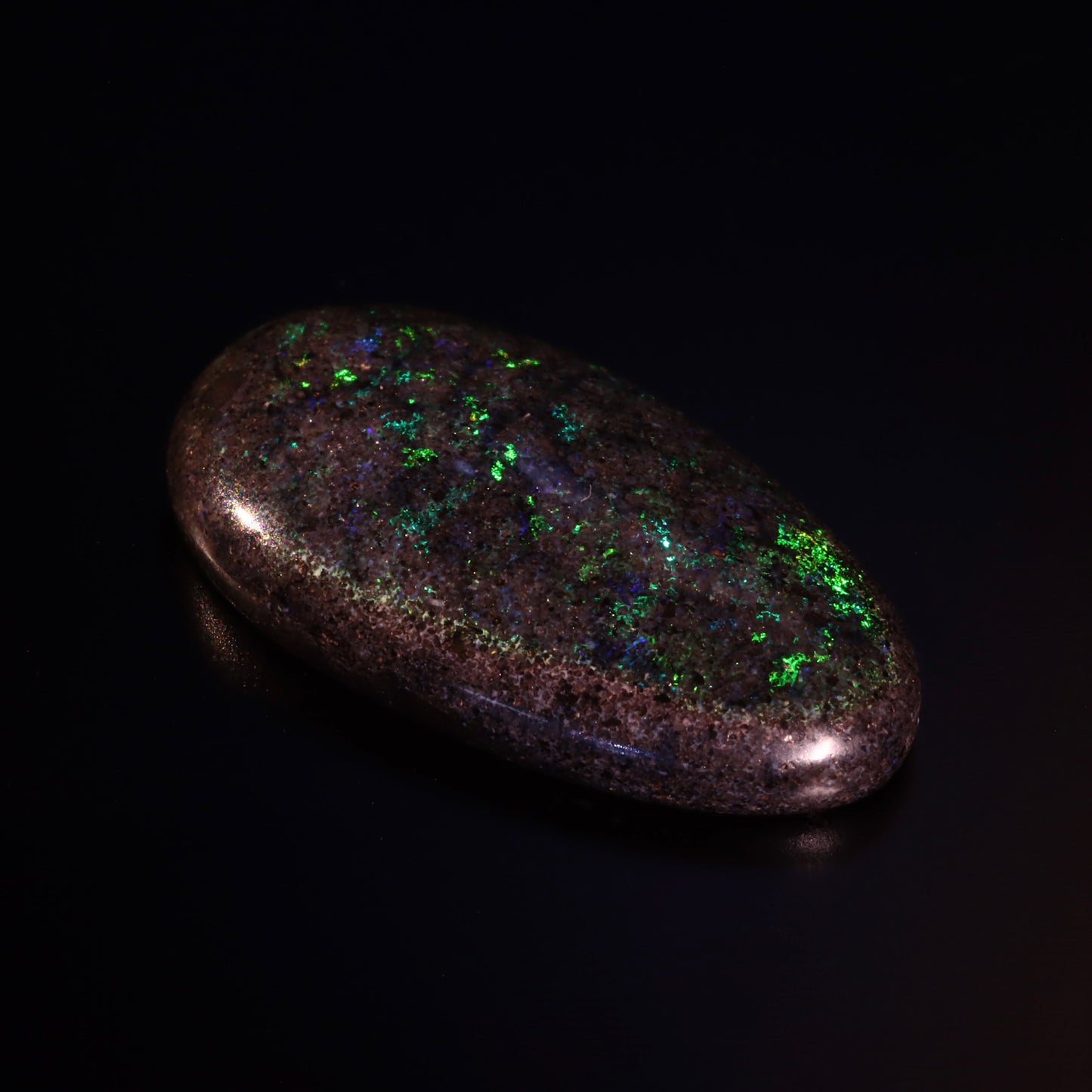 Oval Black Matrix Opal 7.96ct