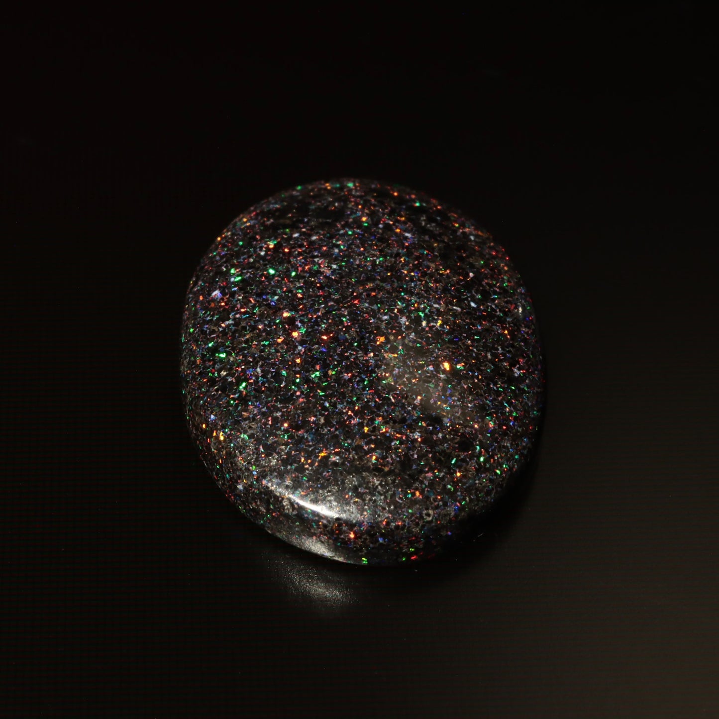Oval Black Matrix Opal 6.48ct