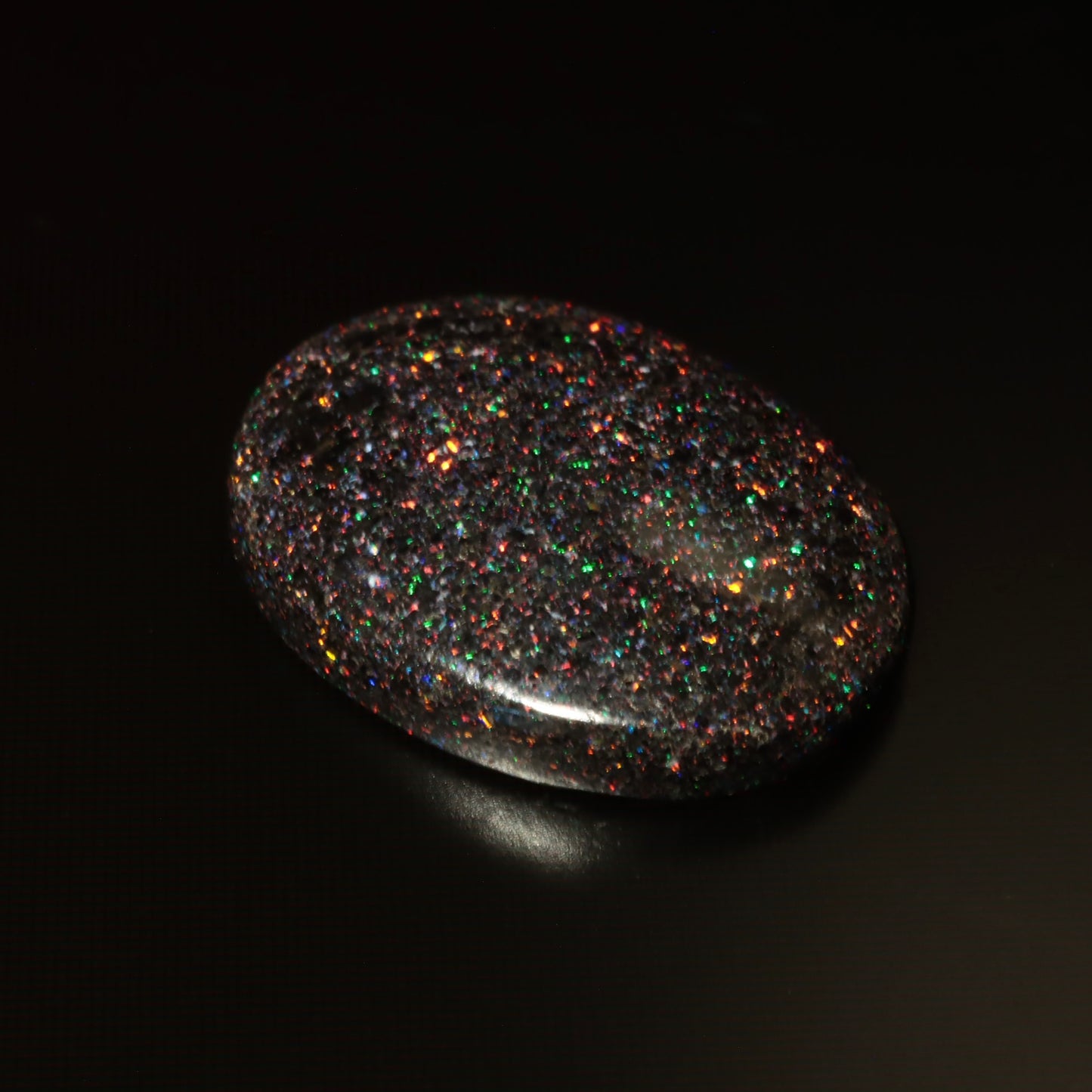 Oval Black Matrix Opal 6.48ct