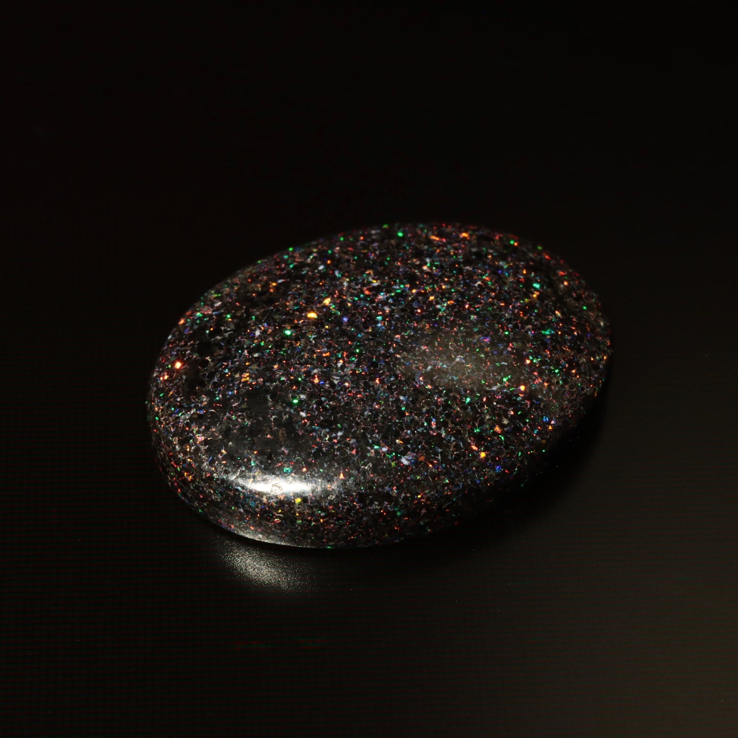 Oval Black Matrix Opal 6.48ct