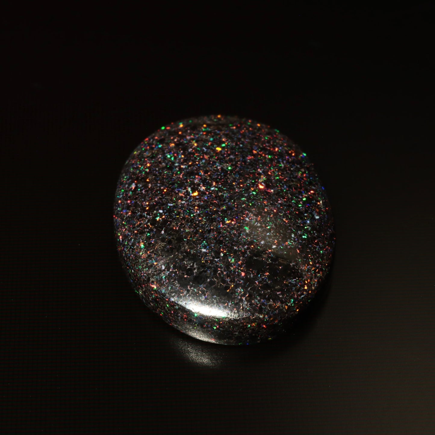 Oval Black Matrix Opal 6.48ct