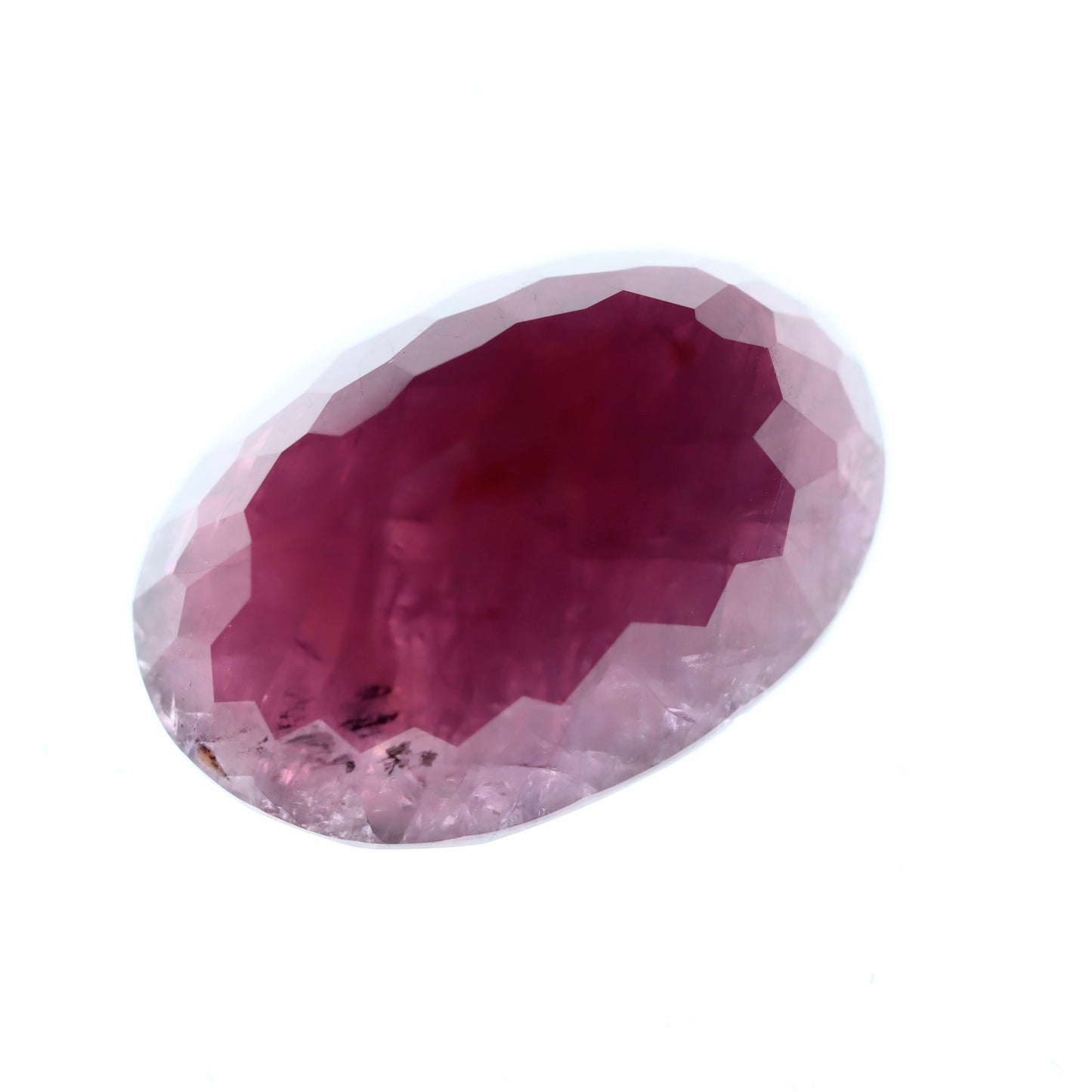 Oval Diamond Pinkish Red Ruby 10.92ct