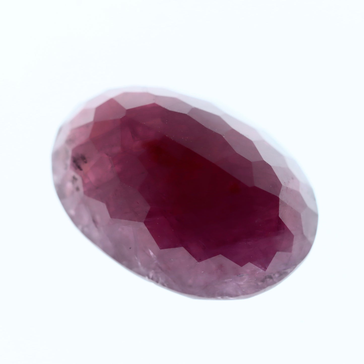 Oval Diamond Pinkish Red Ruby 10.92ct