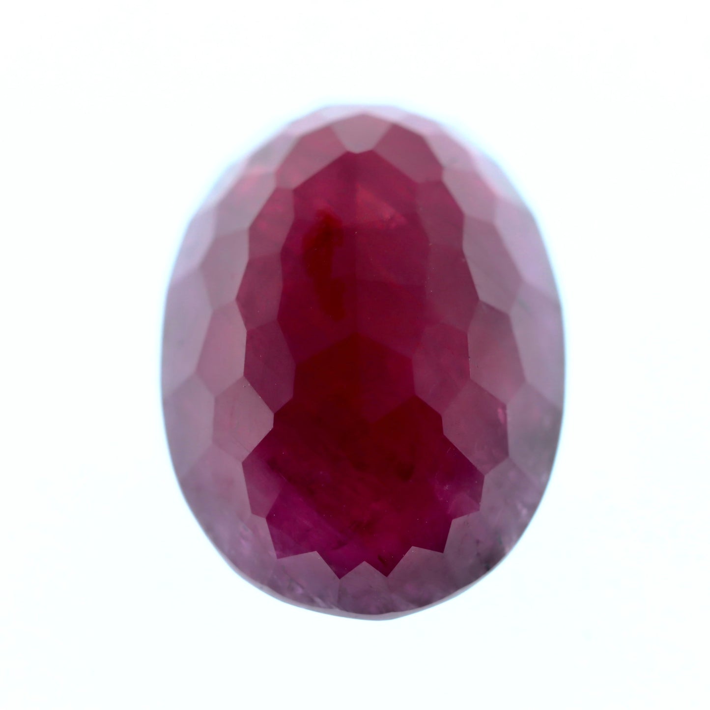 Oval Diamond Pinkish Red Ruby 10.92ct