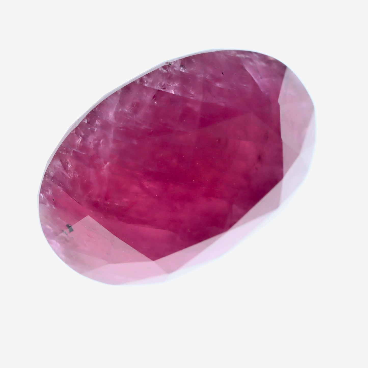 Oval Diamond Pinkish Red Ruby 10.92ct