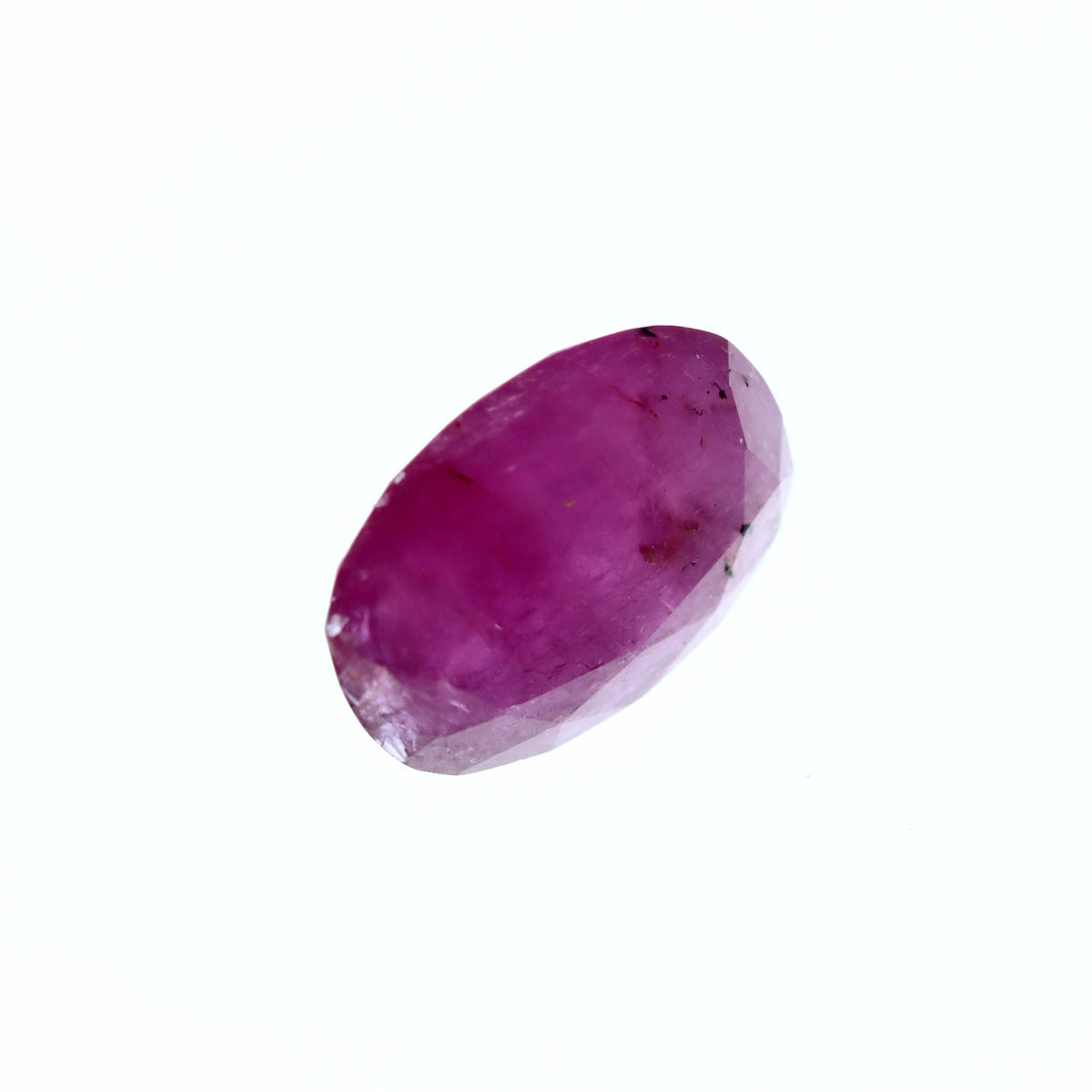 Oval Diamond Pinkish Red Ruby 3.11ct
