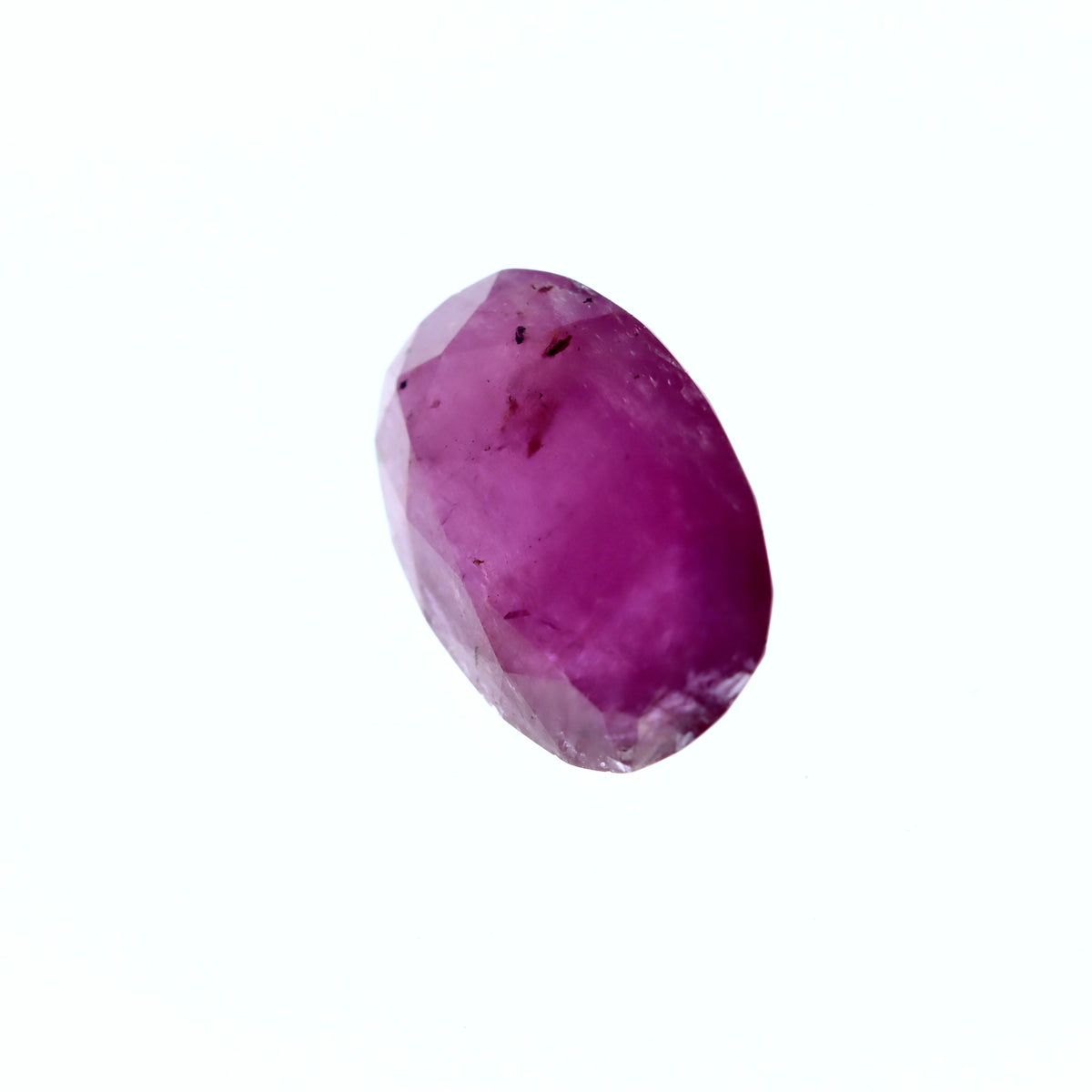 Oval Diamond Pinkish Red Ruby 3.11ct