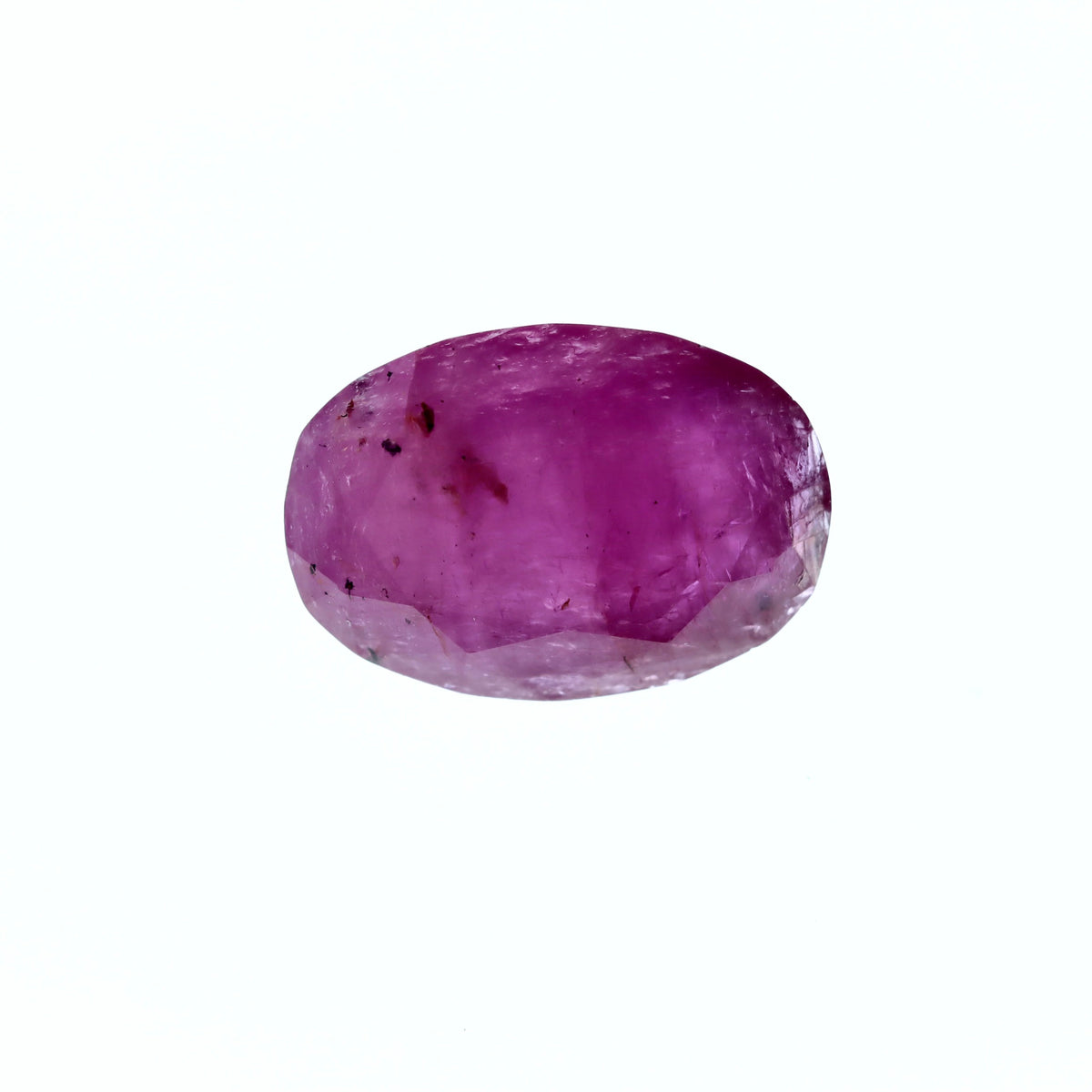 Oval Diamond Pinkish Red Ruby 3.11ct