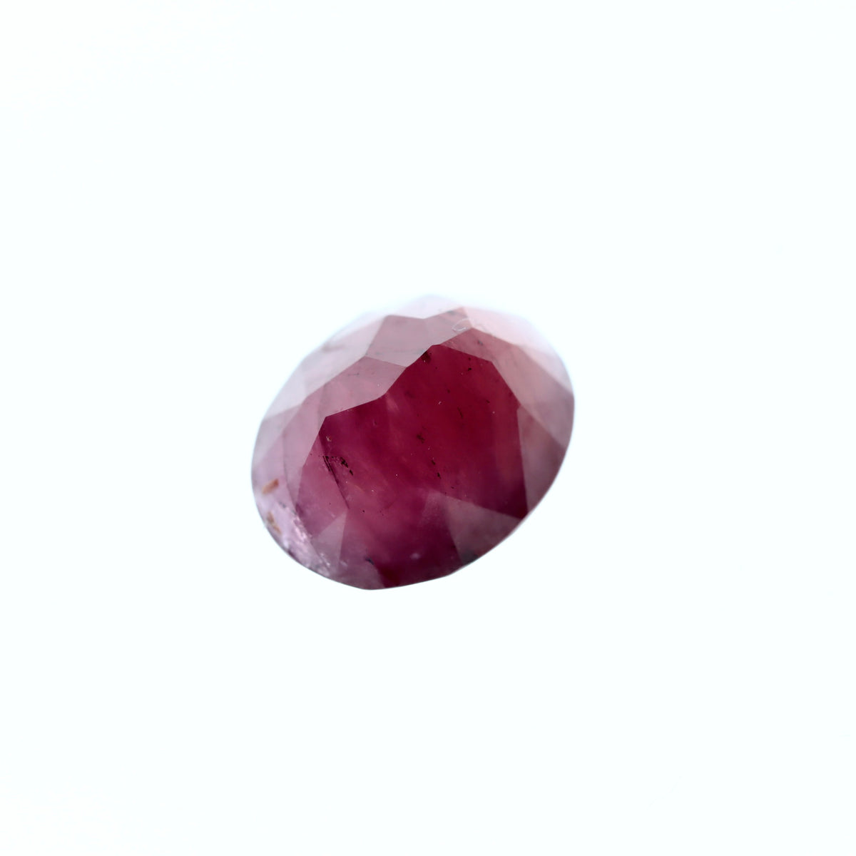 Oval Diamond Pinkish Red Ruby 2.56ct
